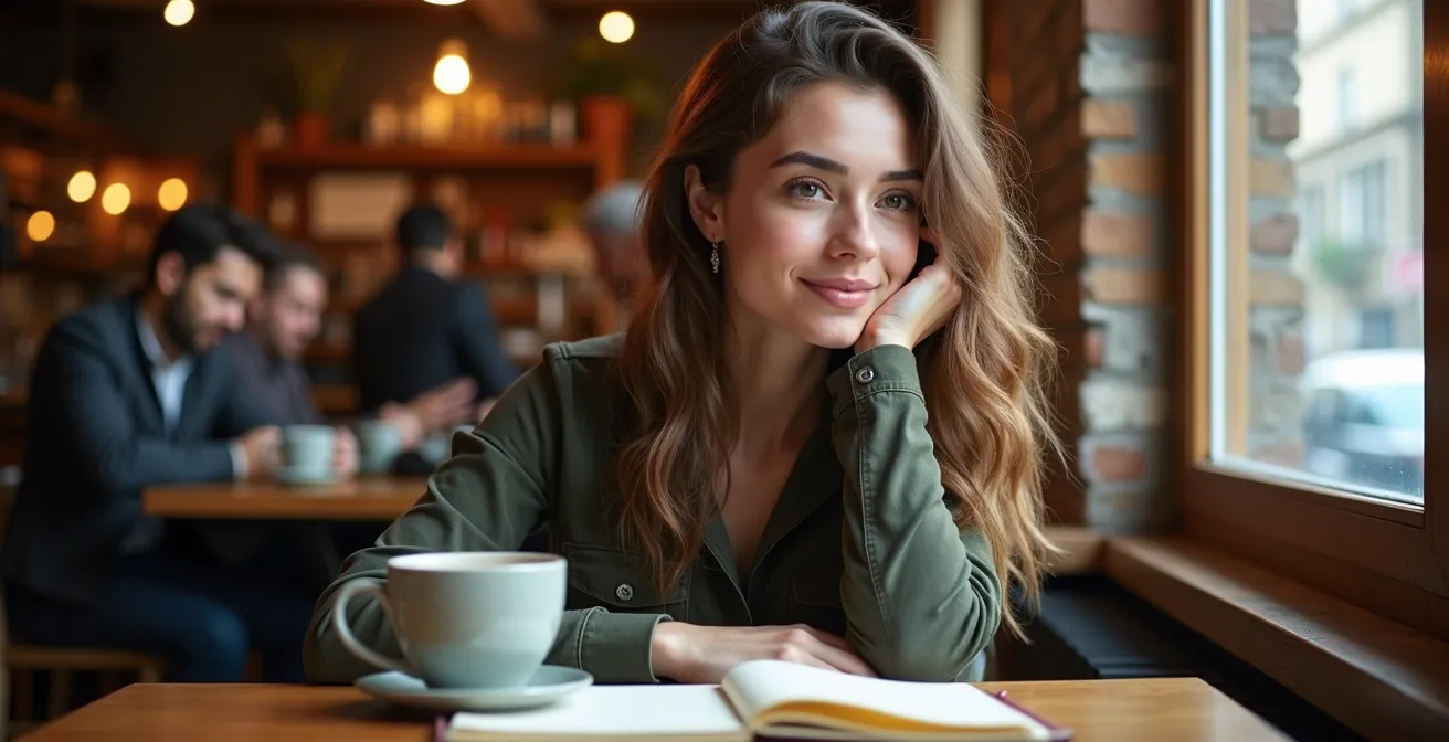 Jeune créatif pensif dans un café indépendant du Plateau Mont-Royal