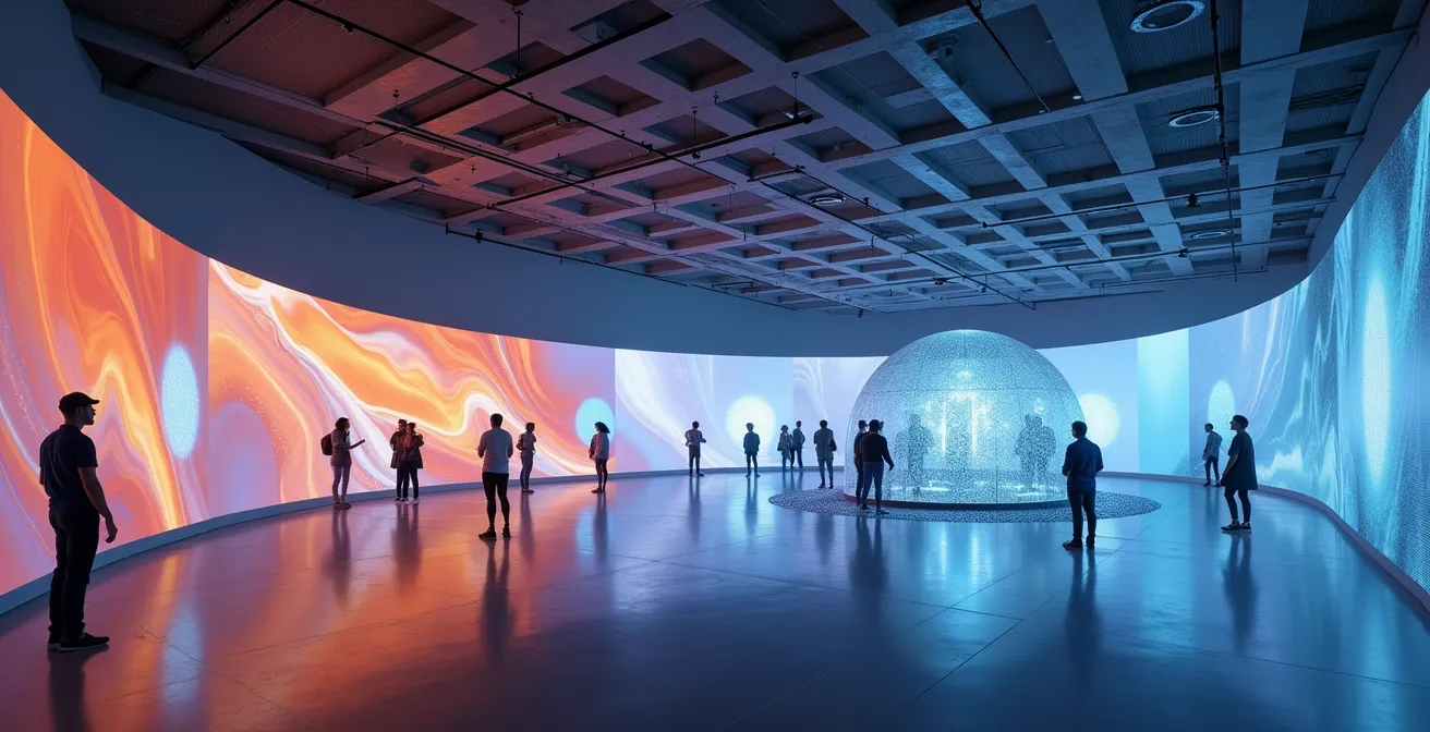 Trois profils de visiteurs dans différents espaces immersifs montréalais